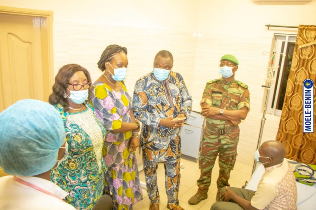 Moele-Bénin visite les militaires blessés lors des violences électorales