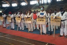 Les taekwondoïstes béninois participant au championnat national