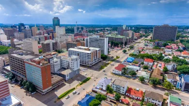 Vue aérienne de Harare, la capitale du Zimbabwe