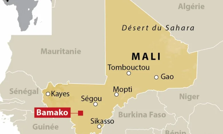 Carte du Mali avec Bamako - L'Expression - www.lexpression.bj