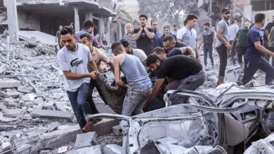 Une frappe sur l'hôpital Ahli Arab ce mardi 17 octobre 2023, au centre-ville de Gaza, a fait au moins 200 personnes mortes.