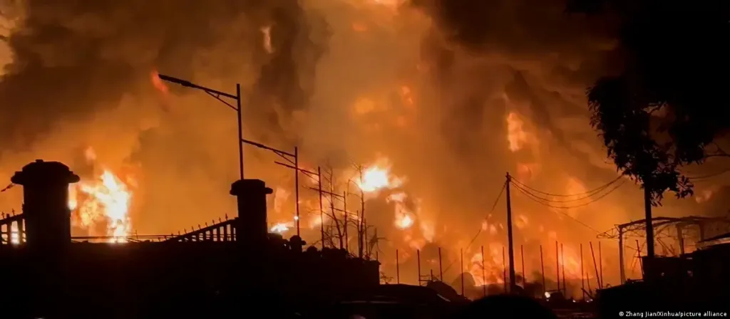 Guinée-Conakry : Le plus grand dépôt de carburant en feu