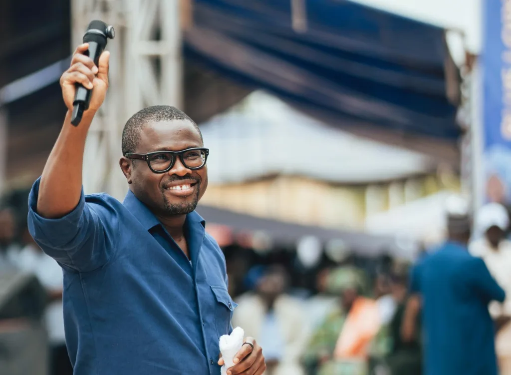 Romuald Wadagni en campagne électorale à Tanguiéta